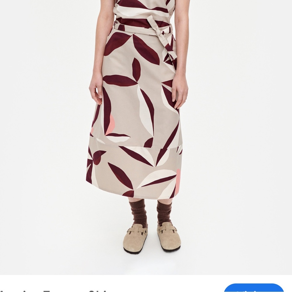 MARIMEKKO 🔥 NWOT Apafat Jarret Linen Blebd Skirt with pockets